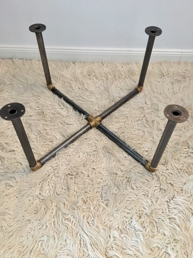 Industrial Pipe Table Base 3/4 Coffee Table Legs DIY Etsy