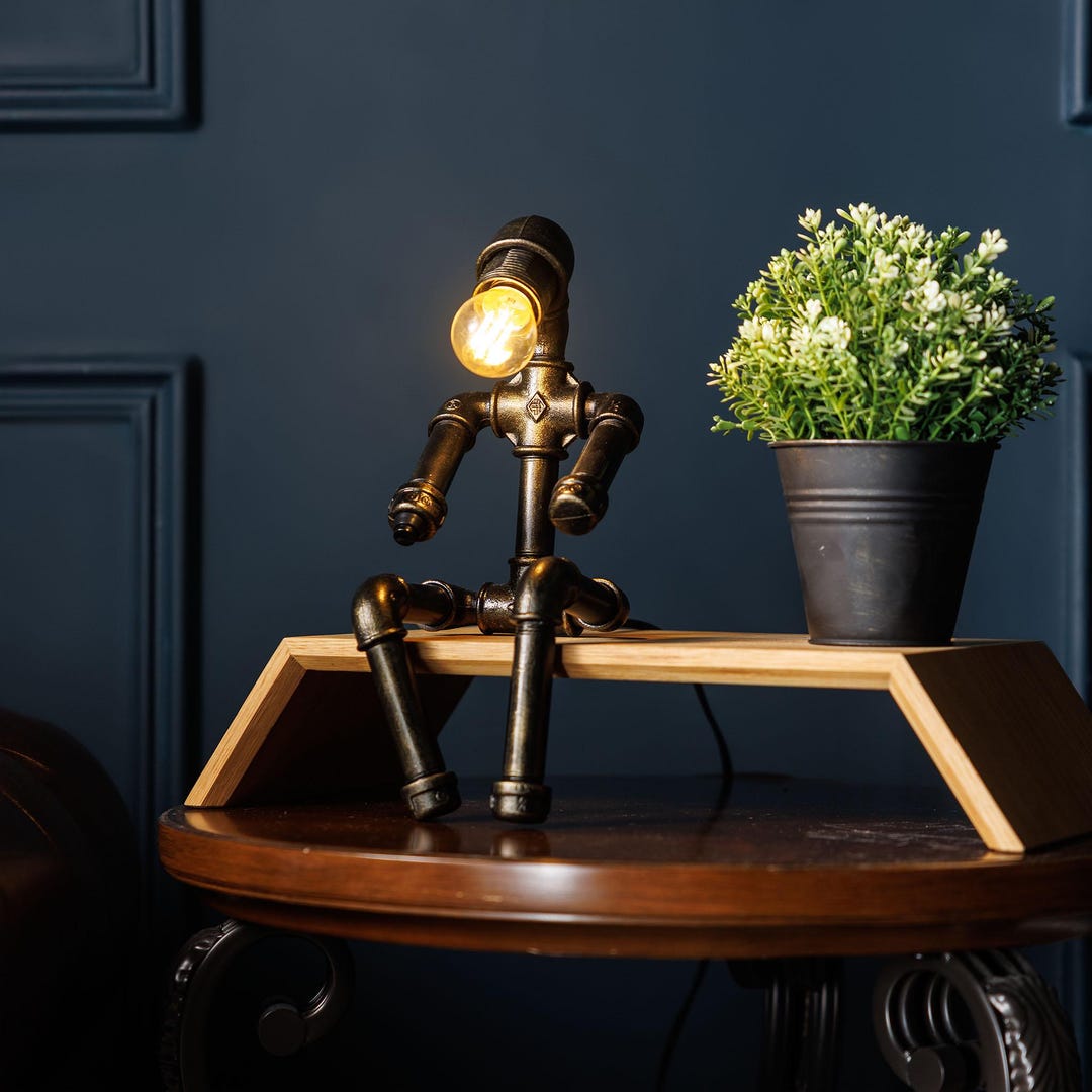 Robot Lamp - Etsy