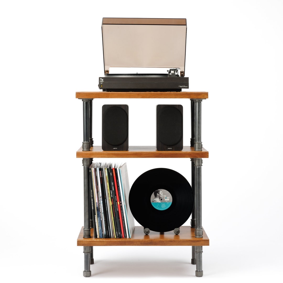 Stackable Lp Record Turntable 3 in 1 Rack, BEST SELLER, 3 Tier Walnut Record Stand, Lp Turntable ...