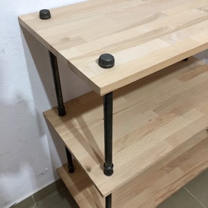 Industrieller Pfeifen und Holz-Küchenwagen handgefertigte | Etsy