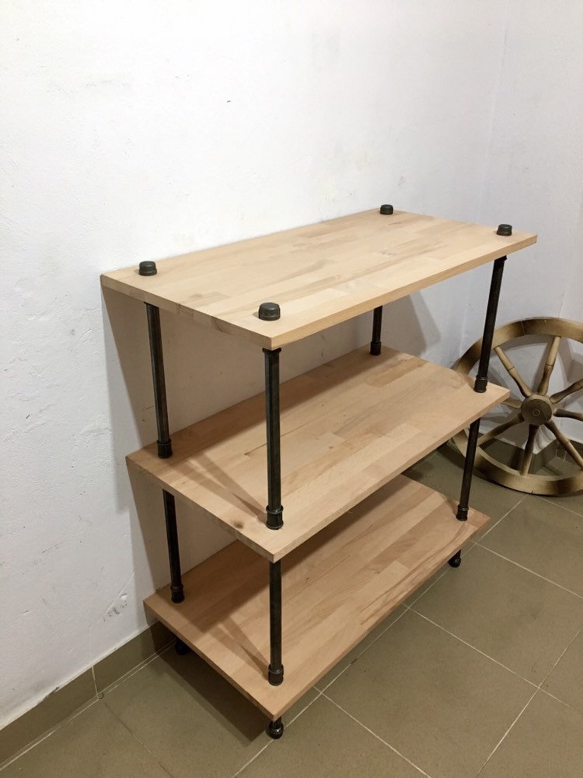 Industrieller Pfeifen und Holz-Küchenwagen handgefertigte | Etsy