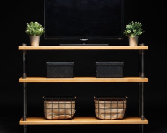 NEW TV stand Industrial furniture, Record player table, tv cabinet, tv table, tv console, media console, Media stand, turntable stand