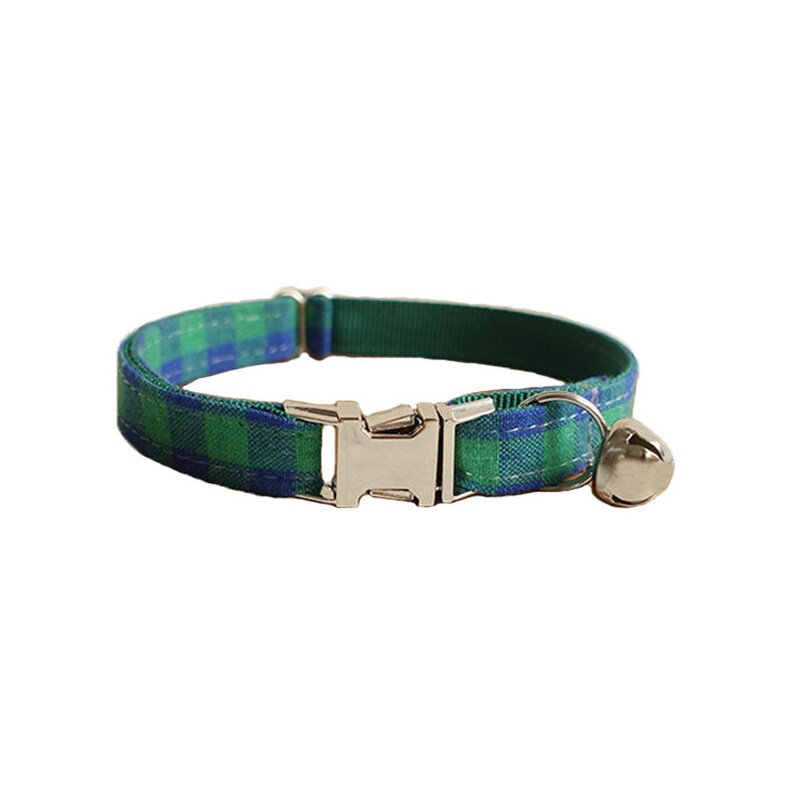 Personalized Cat Collar Plaid Cat Collar Cute Cat Collar Etsy