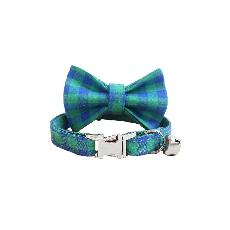Personalized Cat Collar Plaid Cat Collar Cute Cat Collar Etsy