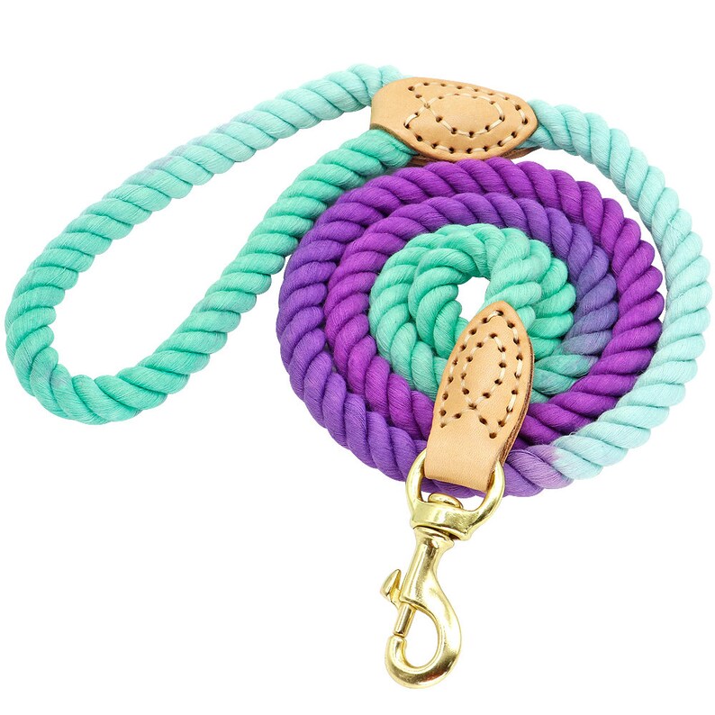 5ft Dog Leash Round cotton Dogs Lead Rope Color Pet Long Etsy