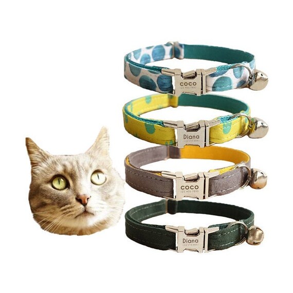 Personalized Cat Collar Floral Cat Collar Cute Cat Collar Etsy