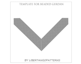 Bead template for beaded GERDAN - Beading graph - Blank template - Paper graph pattern - Instant download - Square Stitch - Loom Stitch