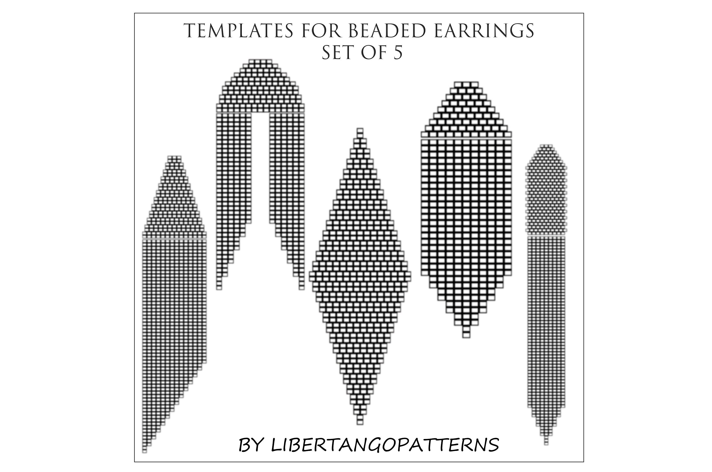 Bead Template Beading Graph Blank Template Paper Graph Pattern Instant