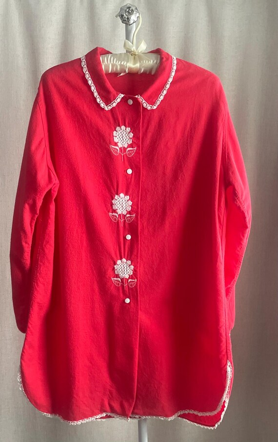 Vintage 1960s Pajama Set With Tags Red Sleepwear … - image 2