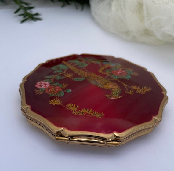 Vintage Stratton Enamel Compact Mirrored Face Pow… - image 6