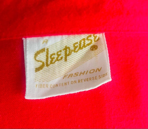 Vintage 1960s Pajama Set With Tags Red Sleepwear … - image 10
