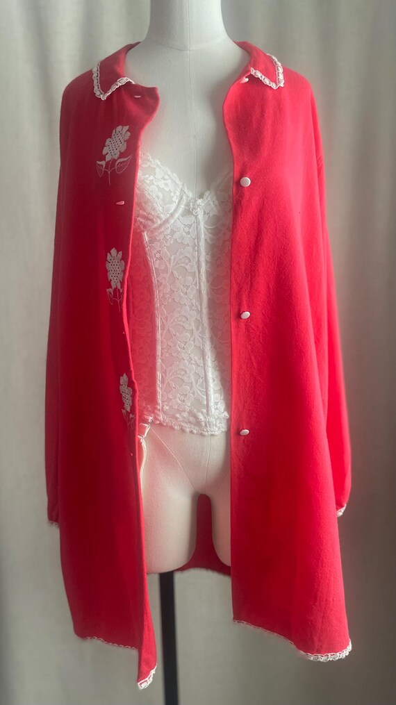 Vintage 1960s Pajama Set With Tags Red Sleepwear … - image 9