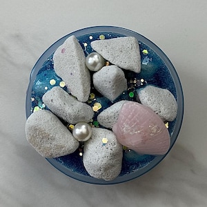 Crashing Waves large Perlite Slime, crunchy perlite slime, coated clear slime, thick clear slime, asmr slime, popular slimes, slime shops