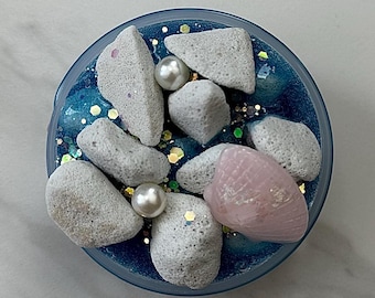 Crashing Waves large Perlite Slime, crunchy perlite slime, coated clear slime, thick clear slime, asmr slime, popular slimes, slime shops