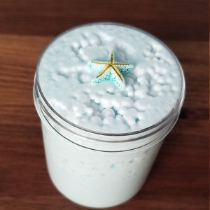 Slime- Malibu Beach half floam slime, beach slime, ocean slime, floam slime, aromatherapy slime, slime shops, summer slimes, popular slimes