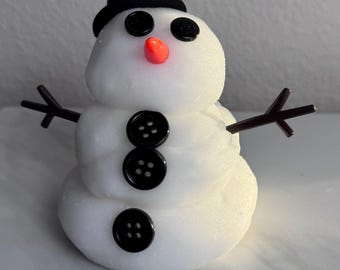 Construye un muñeco de nieve con slime helado