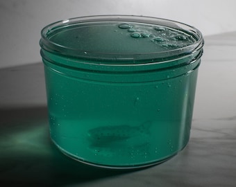 Aquamarijn Clear Slime- blauw slijm, wintertaling slijm, helder slijm, Californisch slijm, Andrea's Slime Boutique, ontspannend slijm