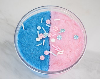 Cotton Candy Cloud Slime- cotton candy slime, blue and pink slime, purple slime, candy slime, fluffy slime, relaxing slime