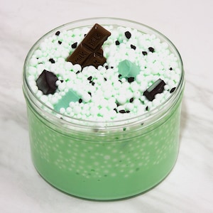 Slime- Mint Mint Chip floam slime, mint chocolate chip slime, unique slimes, aromatherapy slime, kids gift ideas, slime gifts, scented slime