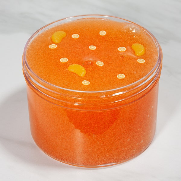Slime- Orange Marmalade Jelly slime, jelly slime, orange juice slime, orange slime, slime with charm, scented slime, relaxing slime