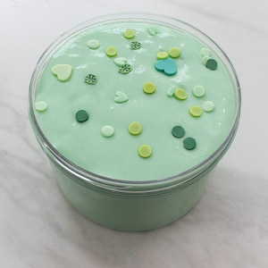 Slime- Shamrock Shake Butter slime, clay slime, butter slime, St. Patrick&#39;s Day slime, green slime, aromatherapy slime, slime shops