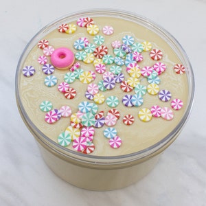 Slime - Masa de pan azucarada v2 Slime espeso y brillante, Slime espeso con encanto, Slime brillante que se puede sostener, Slime de pan de algodón de azúcar, Slimes kawaii