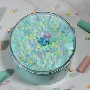 Slime- Pastal Candy Shop Butter Floam, butter slime, gummy bear slime, candy slime, slime with charm, butter floam, floam slime, slime gifts