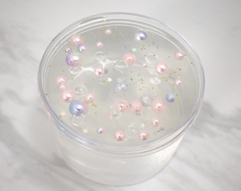 Slime- Mystic Pearls Slime, clear slime, slime with pearls, stretchy slime, pink slime, slime shops, sime gifts, stress toy, kids gifts