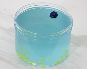 Slime - Blåbärslemonad klart slime, klart slime, doftande slime, tjockt slime, slime med charm, populärt slime, slimebutiker, sommarslimes