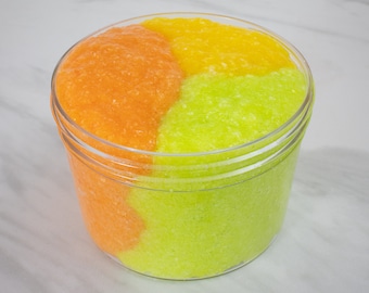 Slime- Citrus Shaved Ice helder sneeuwbruisslijm, sneeuwbruisslijm, regenboogslijm, doe-het-zelfslijm, zomerslijm, slijmcadeaus, cadeaus voor kinderen