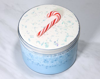 Slime- Winter Wonderland Christmas Butter Slushie/Floam Slime, holiday slime, crunchy slime, winter slime, butter slime, christmas gift