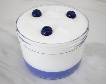 Slime- Blueberry Soy Yogurt hybrid slime, thick slime, jelly slime, yogurt slime, slime gifts, gifts for kids, popular slimes, stress toy