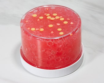 Pink Lemonade Refresher Fishbowl Slime - fishbowl slime ,pink slime, pink lemonade slime, slime fimo pieces, scented slime, relaxing slime