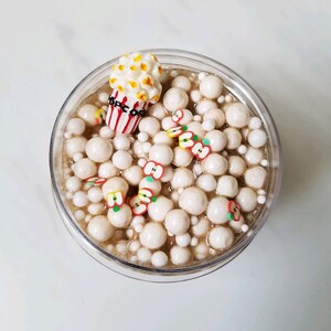 Slime- Carmel Apple Popcorn Floam Slime - floam, crunchy slime, slime with extras, slime with charms, slime gift, scented , popular slimes