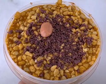 Slime de mantequilla de maní extra con perlita, slime con cuentas agitables, slime de mantequilla de maní, regalo de slime, regalo para amantes de la mantequilla de maní, slime crujiente