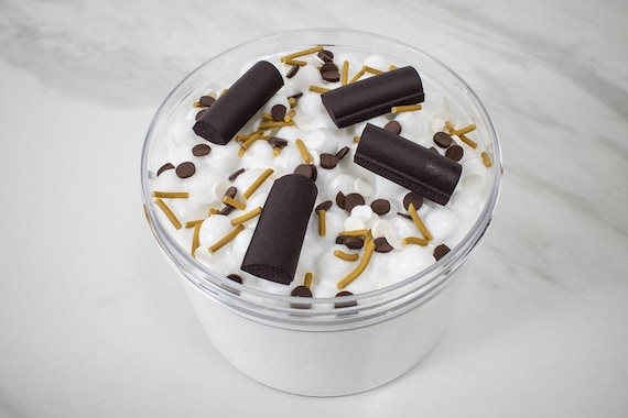 Slime-  S'mores Cookies marshmallow floam slime, thick and glossy slime, fall slime, summer slimes, gifts for kids, high quality slimes