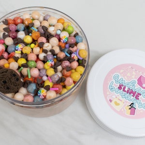 Slime- Mallow Cookie Crunch Bar marshmallow bead floam slime, glossy slime, floam slime, sprinkle mix ins, slime gifts,  scented slime