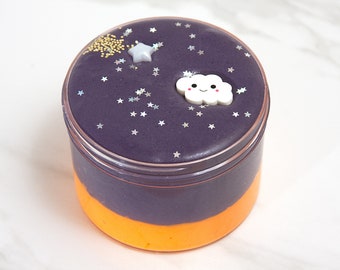 Slime- Sunset butter slime, DIY butter slime, slime with charms, scented slime, clay slime, stretchy slime, spreadable slime, slime gifts