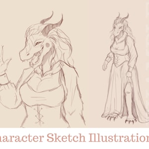 Custom DnD character sketch commissions