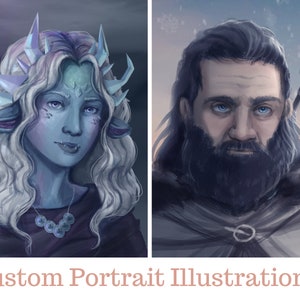 Custom DnD character portrait illustration