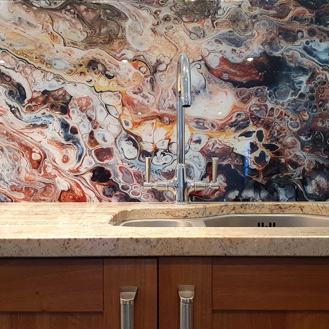 Abstract Glass Splashbacks 1m X 550mm - Etsy UK