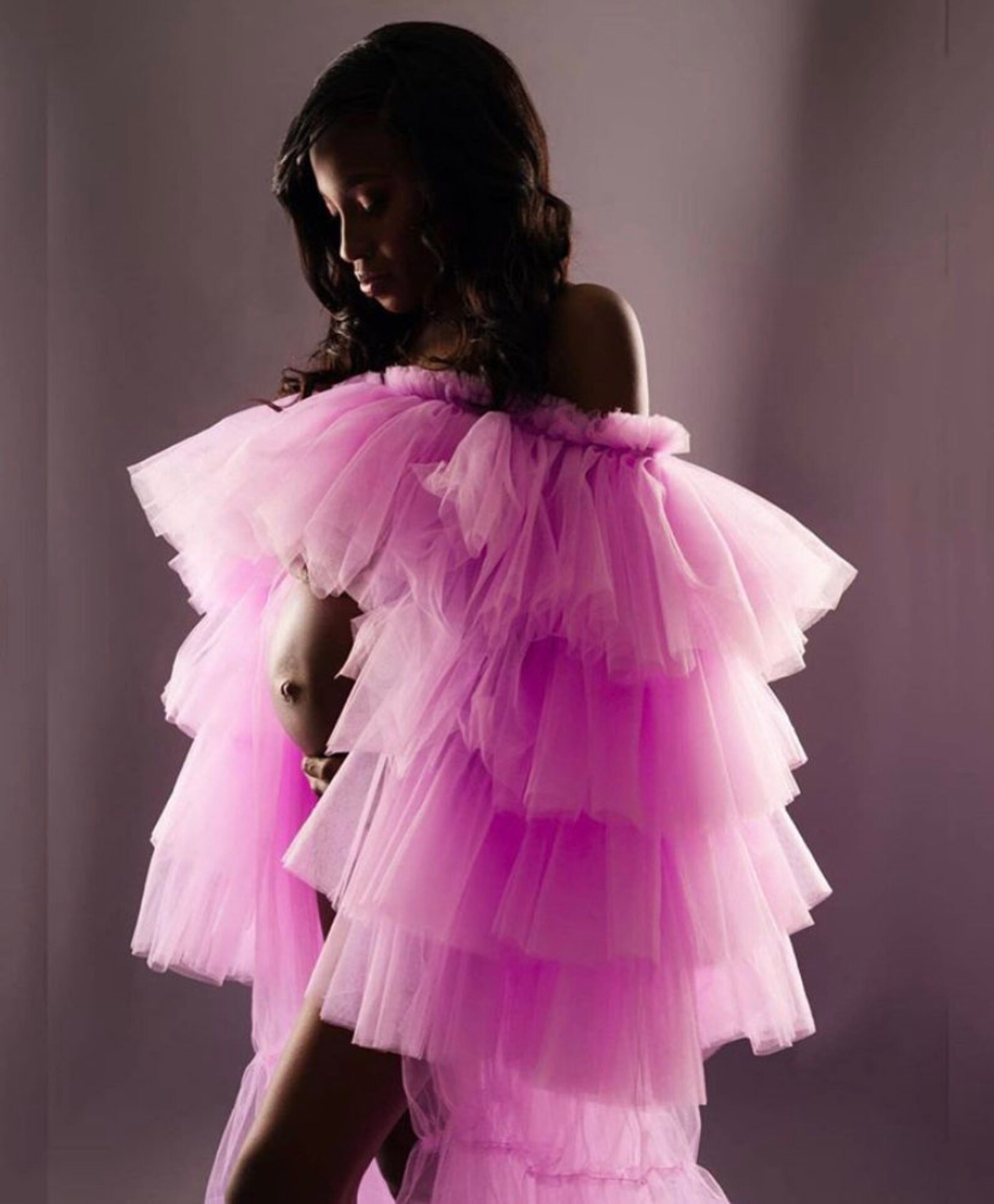 tulle robe for photoshoot