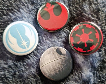 25mm Star Wars Emblem Badge Set 4 Pack