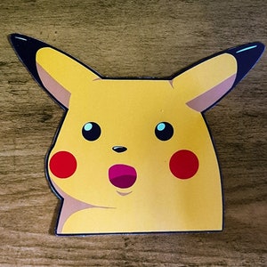 Shocked Pikachu Meme Car Sticker