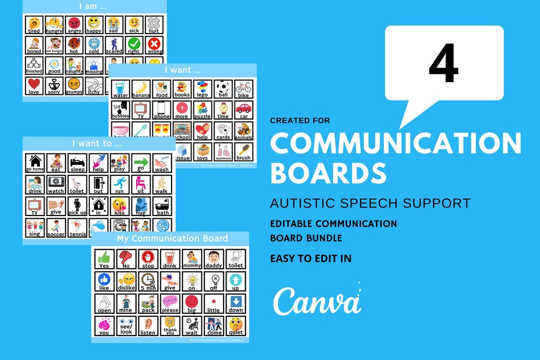 Communication Board for Autistic Speech Support Limited Verbal Non