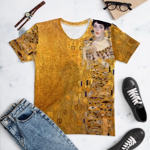 Gustav Klimt Adele Bloch-Bauer Women&#39;s T-shirt, All Over Print Tees, Gift Idea