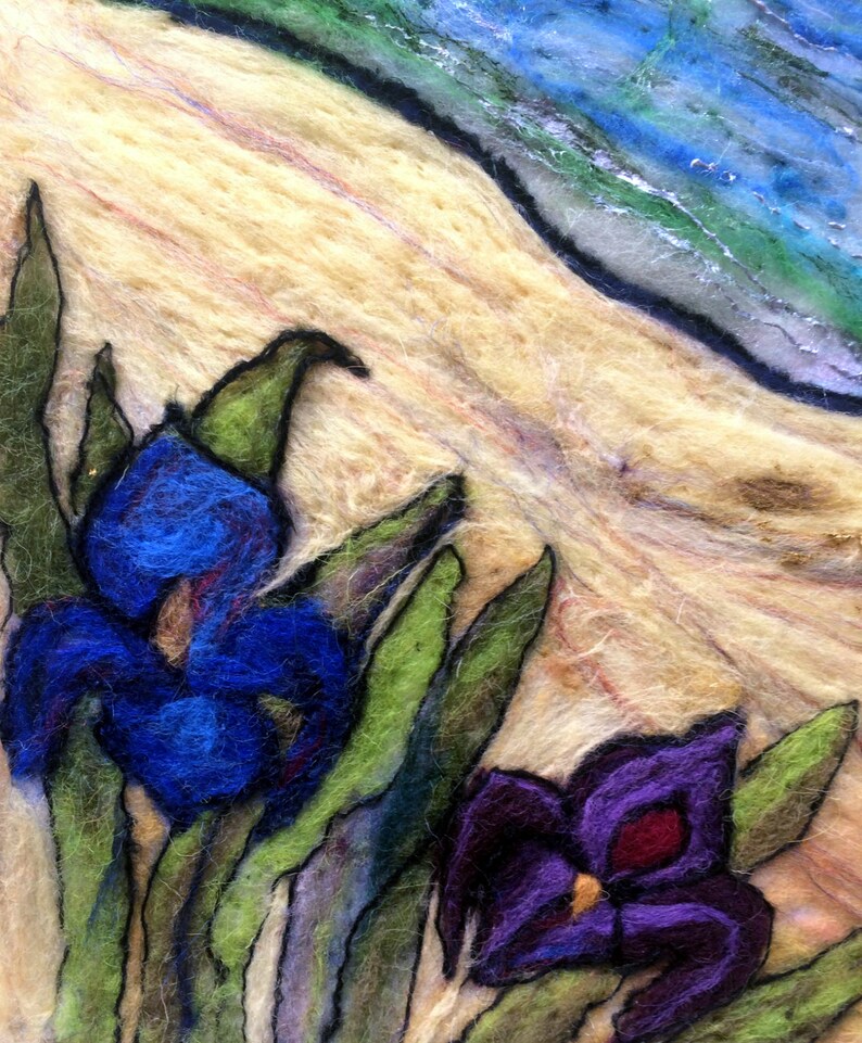 Tall Narrow Vertical Wall Art Felt Art Canvas Abstract Etsy