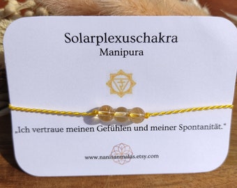 Solar plexus chakra wish bracelet citrine 6 mm, Manipura Mantra, minimalist bracelet with sliding clasp - filigree jewelry