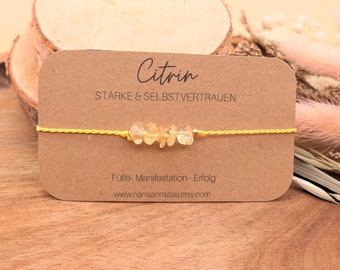 Citrine bracelet I minimalist bracelet Citrine I Macrame sliding clasp bracelet Citrine I minimalist Citrine bracelet