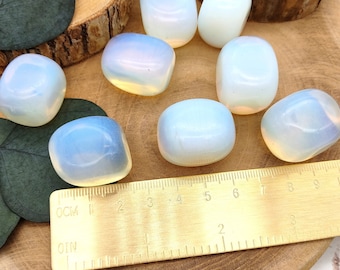 Opalite "Moonstone" Tumbled Stone Opal Gemstone Opalite Waterstone Opalite Baroque Stone Opal Glass Hand Flatterer Opal Milky Stone Opaline